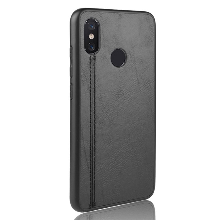 PU Leather Coated PC + TPU Hybrid Protection Back Case for Xiaomi Mi 8 (6.21-inch) - Black-4