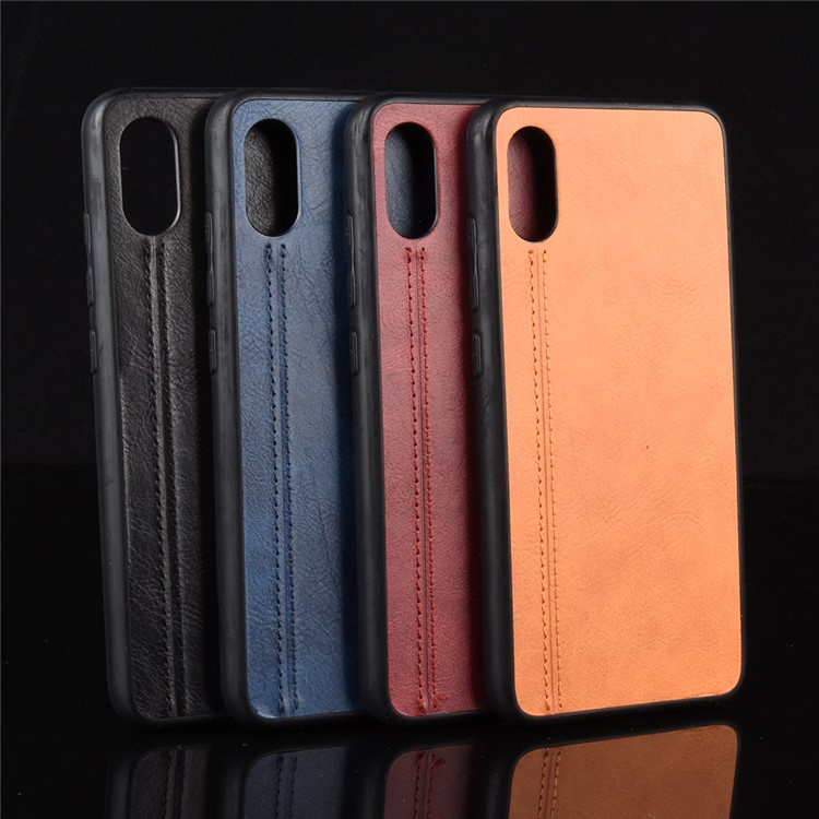 Leather Coated PC + TPU Hybrid Case for Xiaomi Mi 8 Pro / Mi 8 Explorer Edition - Black-8