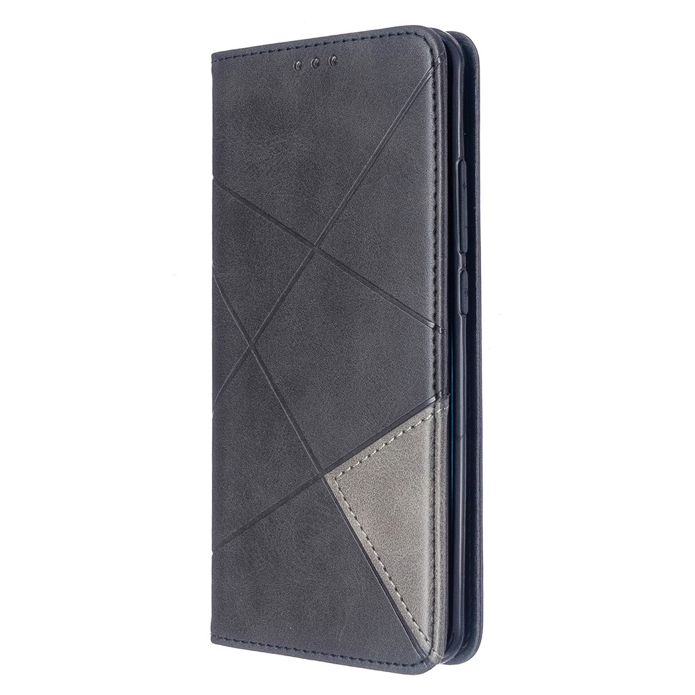 Custodia in Pelle Geometrica Con Slot di Carta Per Xiaomi Mi CC9 Pro / mi Note 10 / Mi Note 10 Pro - Nero