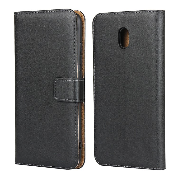 Genuine Leather Wallet Stand Phone Protective Cover for Xiaomi Redmi 8A-2