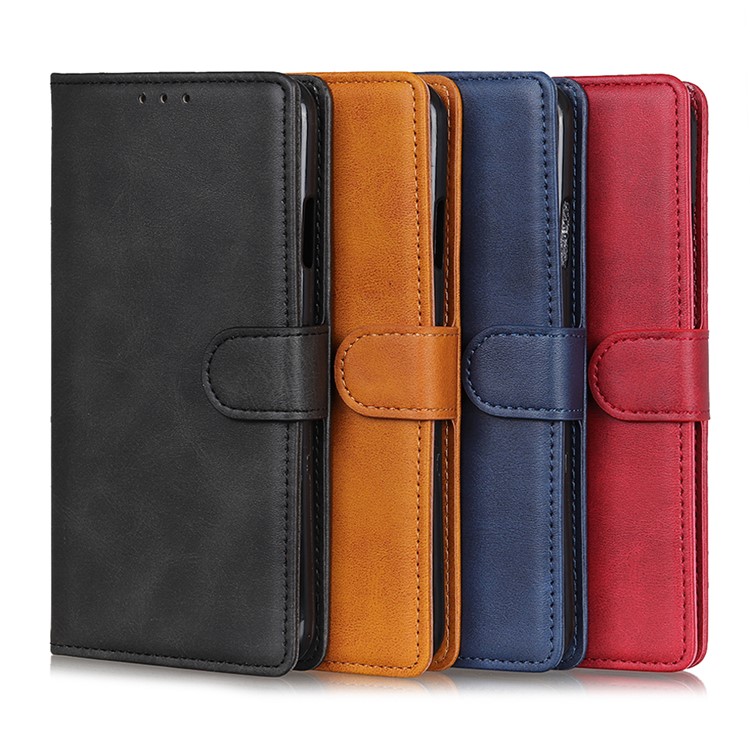 Matte Skin Leather Wallet Case for Xiaomi Redmi K30 / K30 5G - Black-12