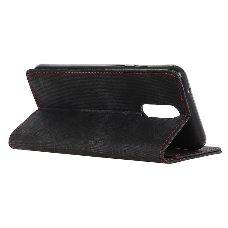 Jeans Cloth Leather Wallet Case for Xiaomi Redmi K30 5G / Redmi K30 - Black-11