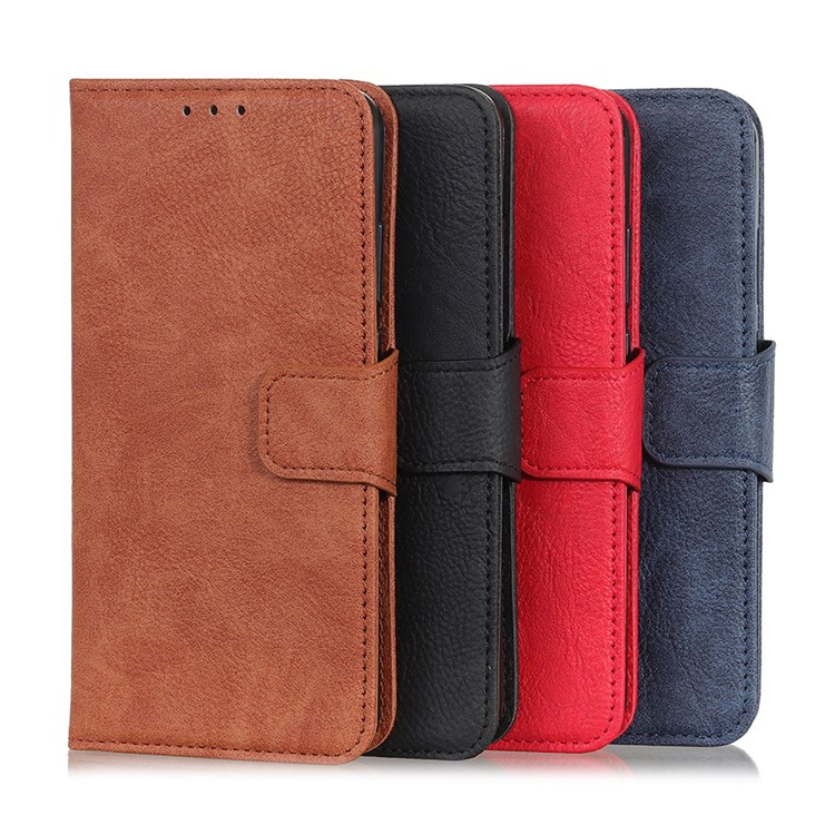 Litchi Skin Leather Wallet Stand Phone Case for Xiaomi Redmi K30 5G / Redmi K30 - Black-11