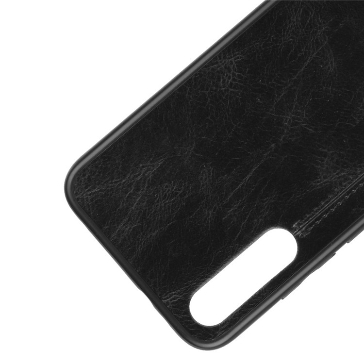 Coperchio Con Guscio Ibrido TPU Rivestito in Pelle Per Xiaomi Mi Cc9e/a3 - Nero