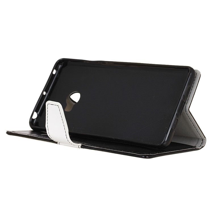 Contrast Color Wallet Cell Phone Case Leather Cover for Xiaomi Mi Note 2 - Black-4