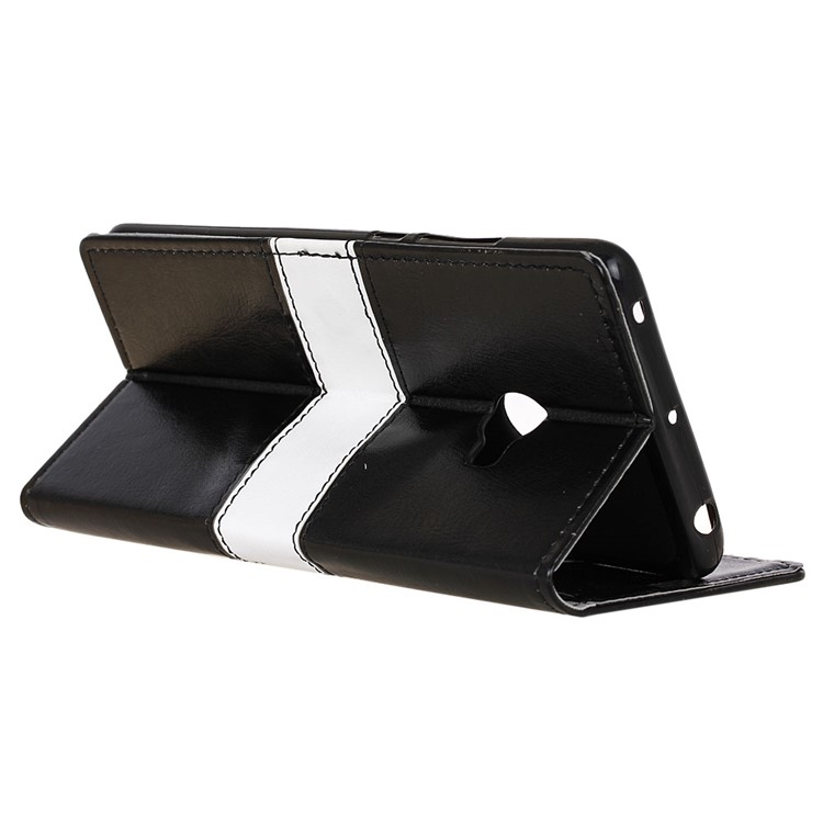 Contrast Color Wallet Cell Phone Case Leather Cover for Xiaomi Mi Note 2 - Black-5