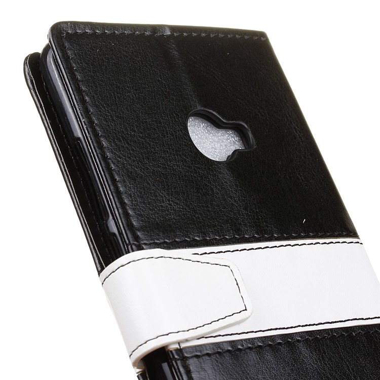 Contrast Color Wallet Cell Phone Case Leather Cover for Xiaomi Mi Note 2 - Black-7