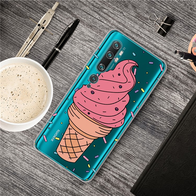 Impressão Padrão IMD TPU Tampa Do Telefone Macio Para Xiaomi Mi CC9 PRO / Mi Nota 10 - Sorvete-4