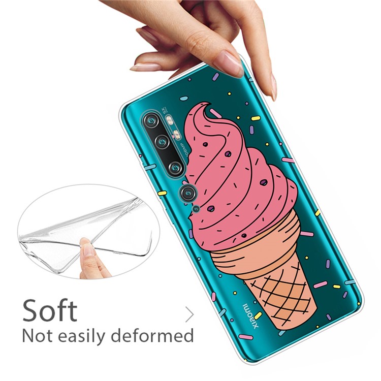 Impressão Padrão IMD TPU Tampa Do Telefone Macio Para Xiaomi Mi CC9 PRO / Mi Nota 10 - Sorvete-5