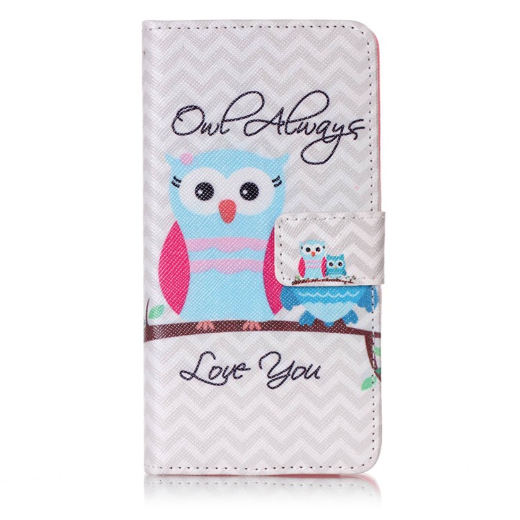 Patterned Leather Wallet Phone Case for Xiaomi Redmi 3s - Owl Always Love You-1