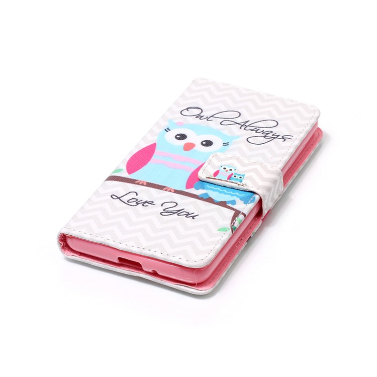 Patterned Leather Wallet Phone Case for Xiaomi Redmi 3s - Owl Always Love You-3