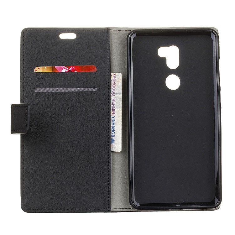 Leather Folio Wallet Case with Card Slots for Xiaomi Mi 5s Plus - Black-3