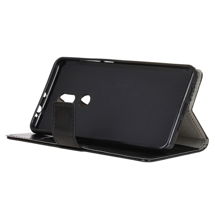 Crazy Horse Leather Wallet Case for Xiaomi Mi 5s Plus - Black-4