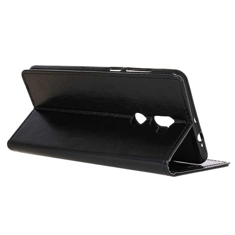 Crazy Horse Leather Wallet Case for Xiaomi Mi 5s Plus - Black-5