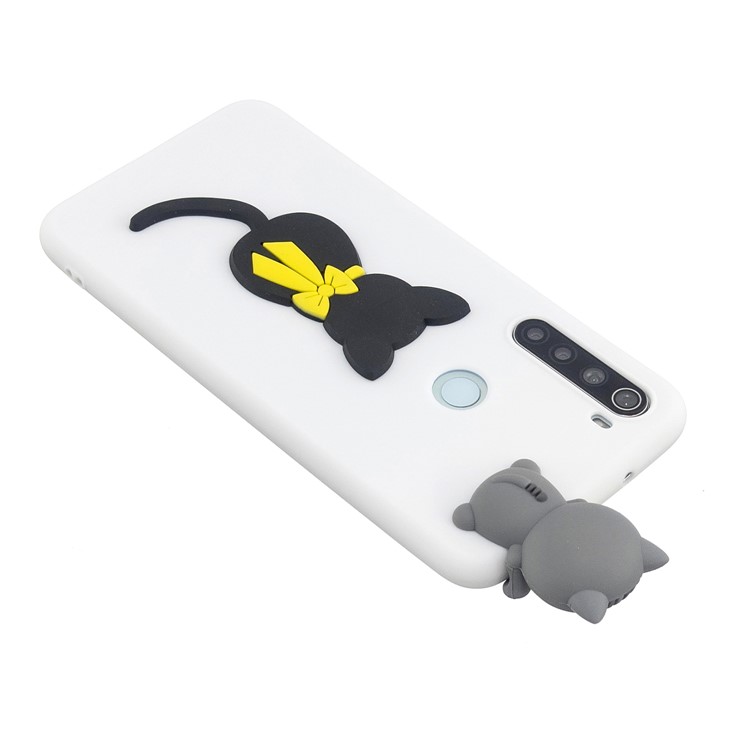 3D Animal Doll Decor TPU Back Case Cover for Xiaomi Redmi Note 8T - Cat-5