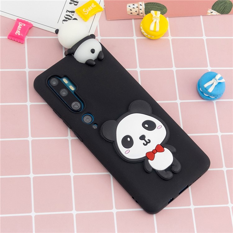 3D Animal Doll Decor TPU Back Case Cover for Xiaomi Mi Note 10 - Panda-6