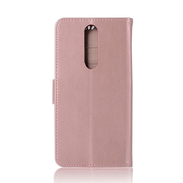 Imprinted Dream Catcher Owl Leather Wallet Case for Xiaomi Redmi 8 - Rose Gold-6