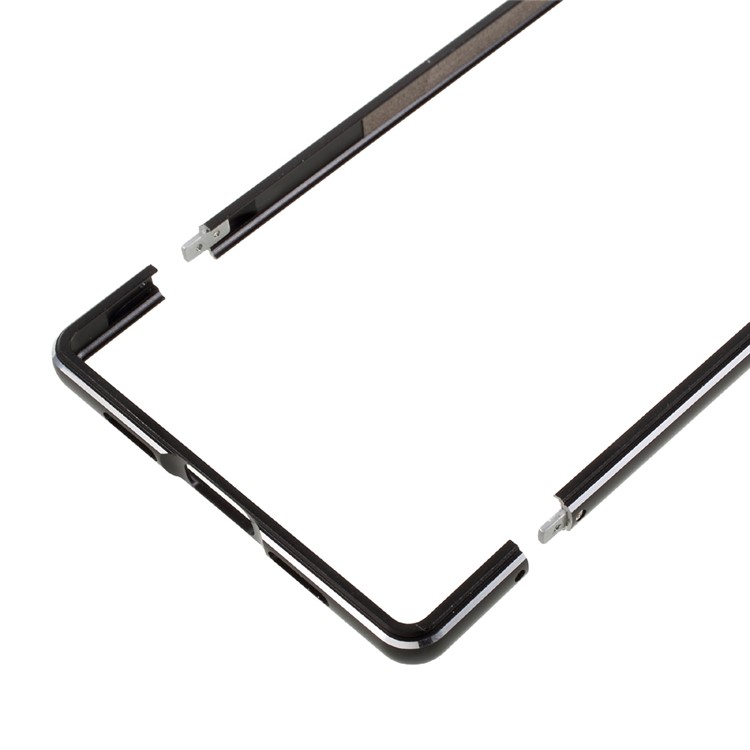 Screw Lock Plated Aluminium Alloy Bumper Case for Xiaomi Mi Mix - Black-6