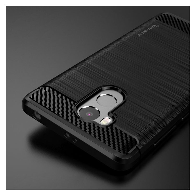 IPAKY Shockproof Brushed TPU Gel Shell Case for Xiaomi Redmi 4 - Black-1