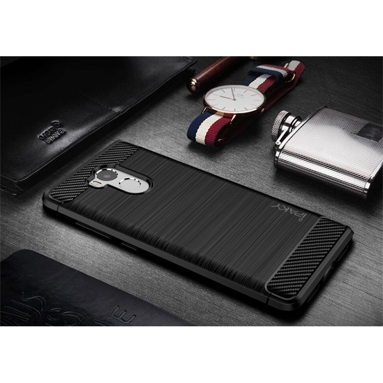 IPAKY Shockproof Brushed TPU Gel Shell Case for Xiaomi Redmi 4 - Black-6