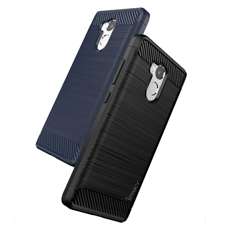 IPAKY Shockproof Brushed TPU Gel Shell Case for Xiaomi Redmi 4 - Black-7