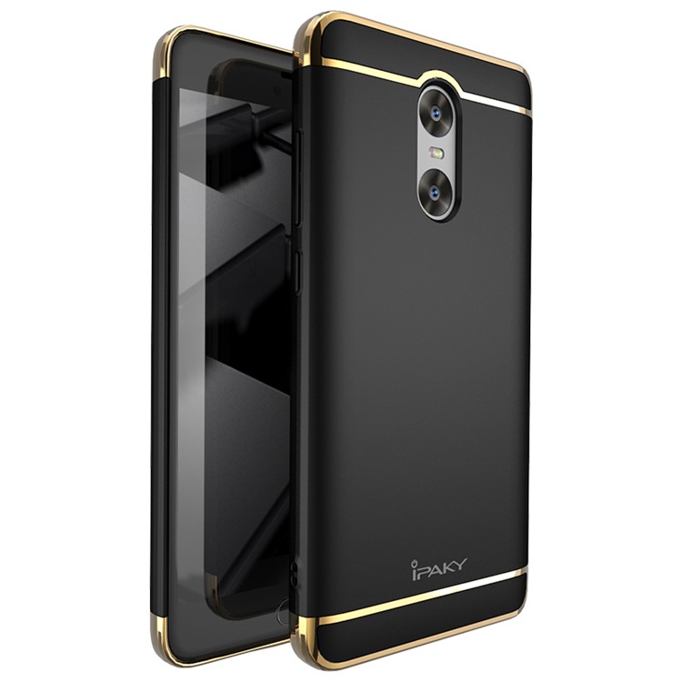 IPAKY 3-In-1 Plating PC Hard Phone Case for Xiaomi Redmi Pro - Black-1