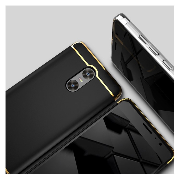 IPAKY 3-In-1 Plating PC Hard Phone Case for Xiaomi Redmi Pro - Black-3