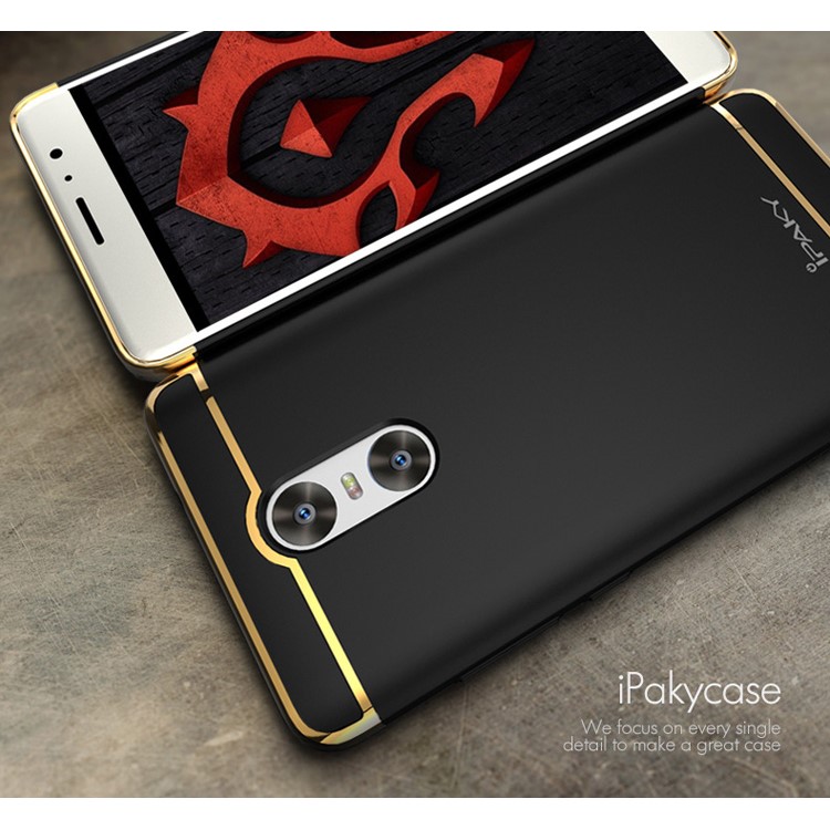 IPAKY 3-In-1 Plating PC Hard Phone Case for Xiaomi Redmi Pro - Black-5