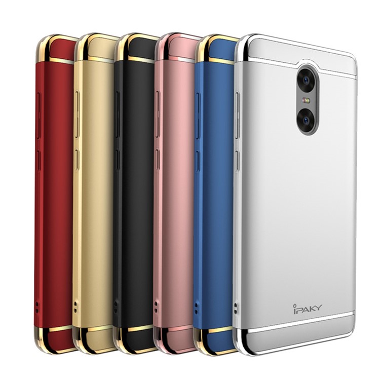 IPAKY 3-In-1 Plating PC Hard Phone Case for Xiaomi Redmi Pro - Black-7