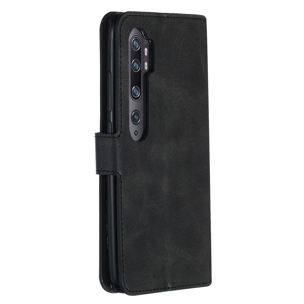 Portefeuille Stand Flip Leather Téléphone Pour Xiaomi Mi Note 10 / Mi Cc9 Pro / Mi Note 10 Pro - le Noir