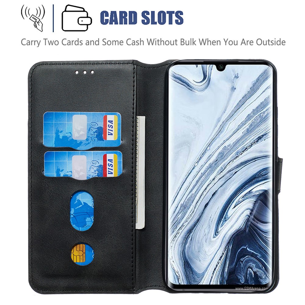 Carrinho Carteira Caso Tampa Do Telefone De Couro Para Xiaomi Mi Nota 10 / Mi CC9 Pro / Mi Nota 10 Pro - Preto-9
