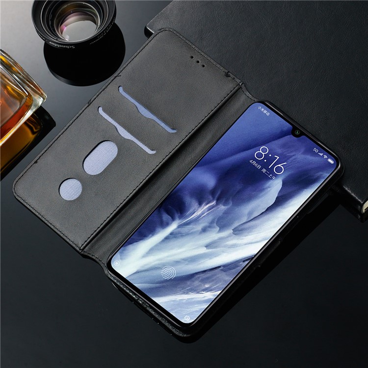 Leather Stand Case with Card Slots for Xiaomi Mi 9 Pro - Black-16