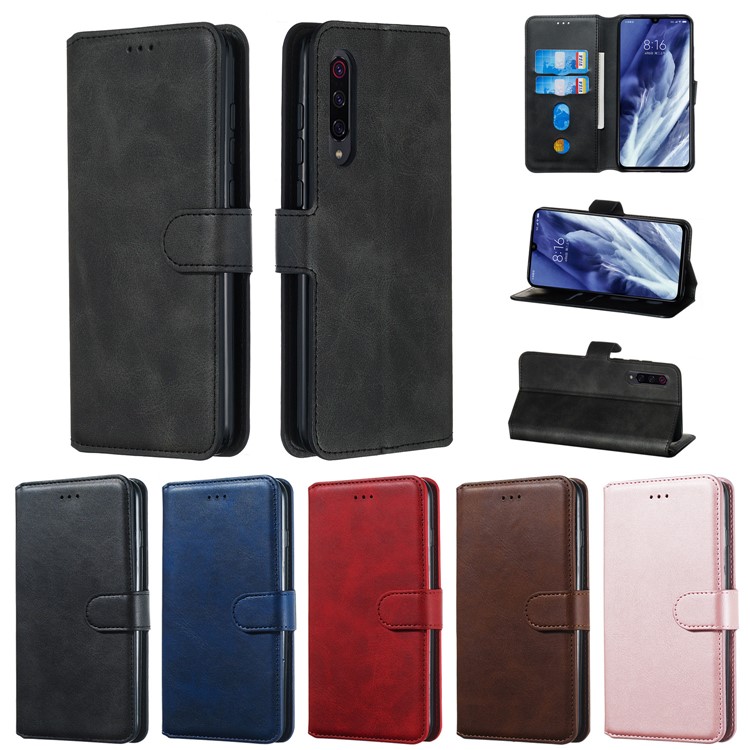 Leather Stand Case with Card Slots for Xiaomi Mi 9 Pro - Black-17