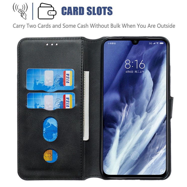 Leather Stand Case with Card Slots for Xiaomi Mi 9 Pro - Black-9