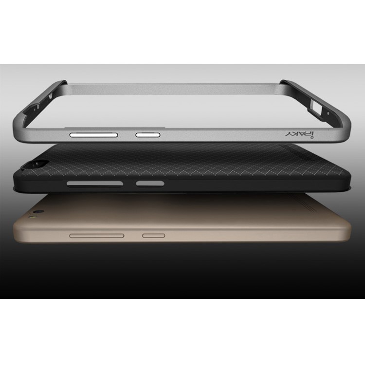 IPAKY PC Frame + TPU Back Hybrid Case for Xiaomi Redmi 4a - Silver-4