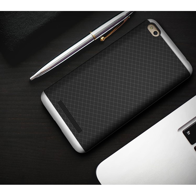 IPAKY PC Frame + TPU Back Hybrid Case for Xiaomi Redmi 4a - Silver-6