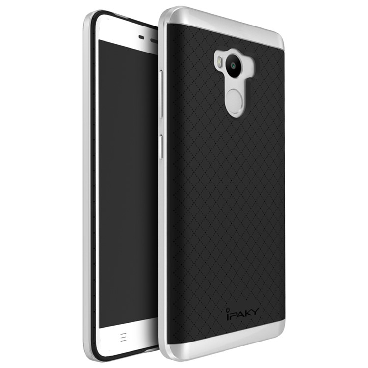 IPAKY PC Frame + TPU Back Hybrid Case for Xiaomi Redmi 4 Prime / Pro - Sliver-1