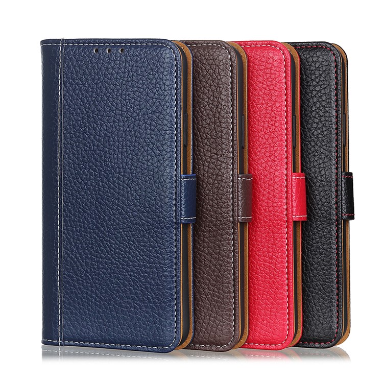 Litchi Skin Leather Wallet Case for Xiaomi Redmi 8A - Black-9