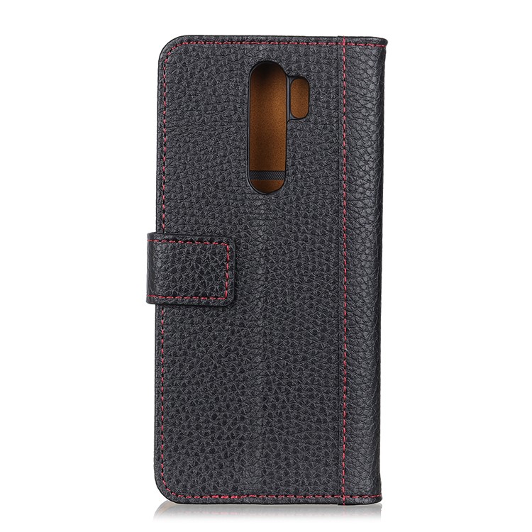 Litchi Skin Leather Wallet Case for Xiaomi Redmi Note 8 Pro - Black-7