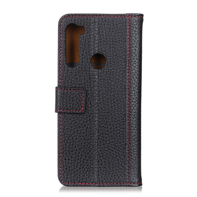 Litchi Skin PU Leather Wallet Case for Xiaomi Redmi Note 8T - Black-7