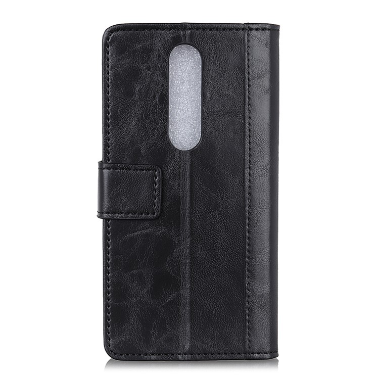 Rivet Decorated Leather Wallet Case with Stand Shell for Xiaomi Redmi K30 - Black-7