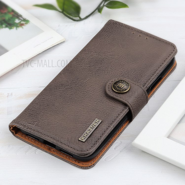 Хазне Кошелек Стенд Кожа Сотовый Телефон Крышку Корпуса Для Xiaomi Ми Cc9e / Xiaomi Ми A3 - Цвет Хаки-10