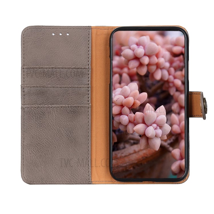 Хазне Кошелек Стенд Кожа Сотовый Телефон Крышку Корпуса Для Xiaomi Ми Cc9e / Xiaomi Ми A3 - Цвет Хаки-6