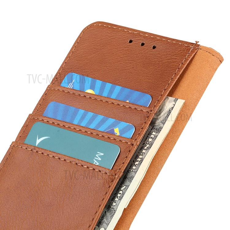 Khazneh Brieftasche Ständer Leder Handyabdeckung Gehäuse Für Xiaomi Mi Cc9e / Xiaomi Mi A3 - Braun-7