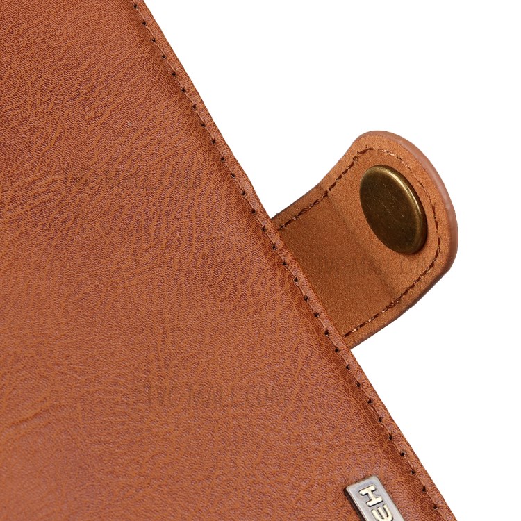 Khazneh Brieftasche Ständer Leder Handyabdeckung Gehäuse Für Xiaomi Mi Cc9e / Xiaomi Mi A3 - Braun-9