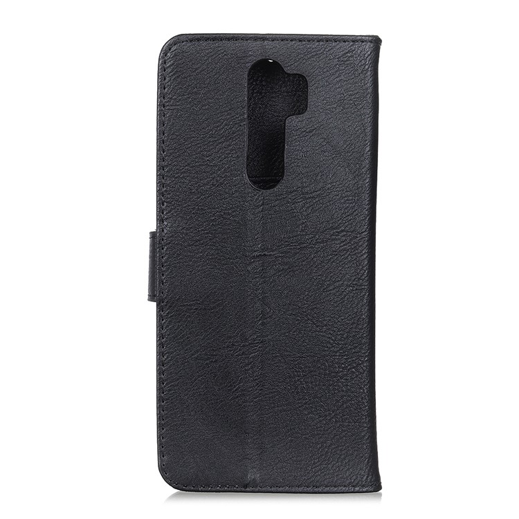 Chave de Celular de Couro Khazneh Stand Caso de Celular Para Xiaomi Redmi Note 8 Pro - Preto