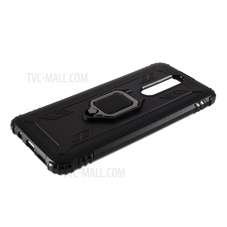 With Finger Ring Kickstand Shockproof TPU Case for Xiaomi Redmi K30 - Black-5