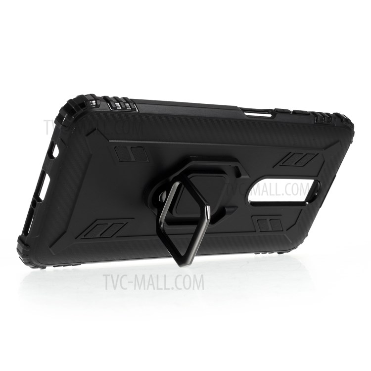 With Finger Ring Kickstand Shockproof TPU Case for Xiaomi Redmi K30 - Black-8