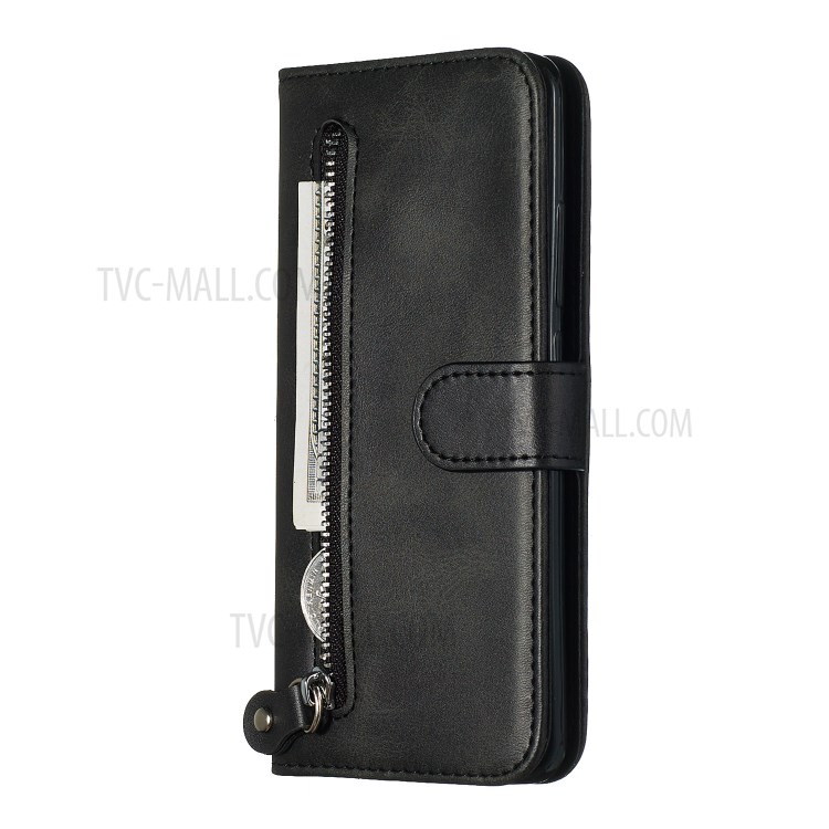 Zipper Pocket Leather Phone Protective Cover for Xiaomi Mi Note 10/Note 10 Pro/CC9 Pro - Black-4