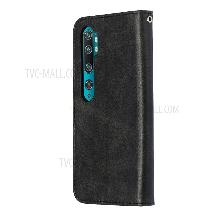 Zipper Pocket Leather Phone Protective Cover for Xiaomi Mi Note 10/Note 10 Pro/CC9 Pro - Black-5